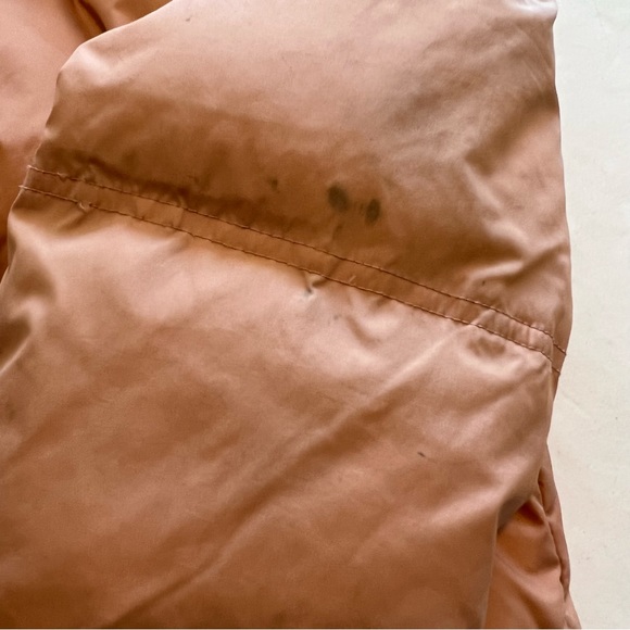 Basic House Korean Down Pink Puffer Fur Trim Hood Parka Jacket Size Small AS-IS - Picture 16 of 16